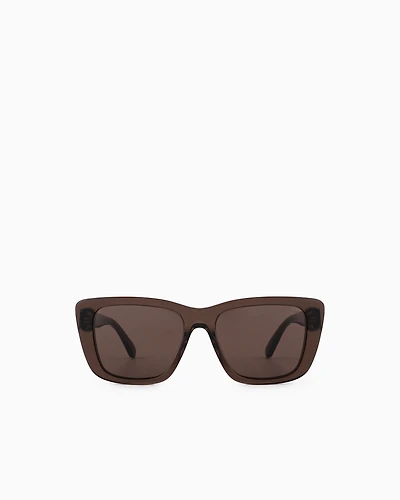 Emporio Armani - Women’s cat-eye sunglasses, Woman, Brown, Size: 54L