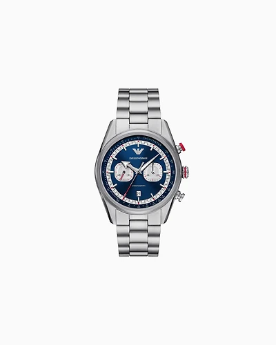 Emporio Armani -  Chronograph Stainless Steel Watch, Man, Multicoloured, Size: TU