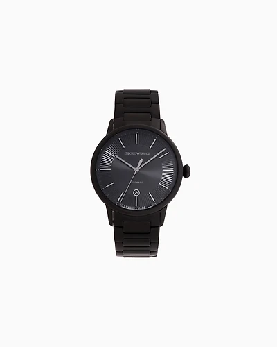 Emporio Armani - Swiss Made Automatic Black Stainless Steel Watch, Man, Multicoloured, Size: TU