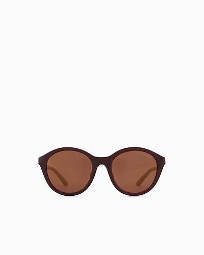 Emporio Armani - Boy’s round sunglasses, Unisex Junior, Red, Size: 48L