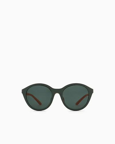 Emporio Armani - Boy’s round sunglasses, Unisex Junior, Green, Size: 48L