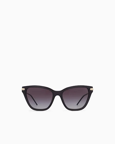 Emporio Armani - Women’s cat-eye sunglasses, Woman, Gold, Size: 54L