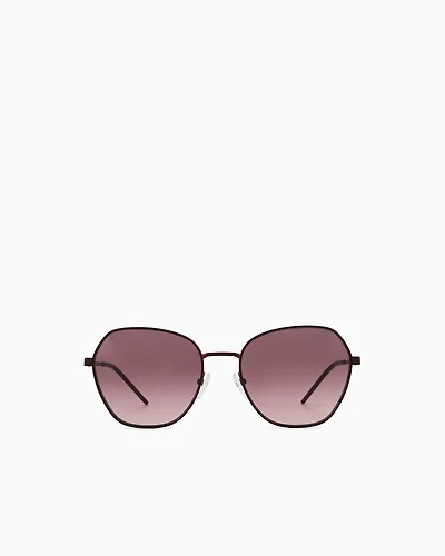 Emporio Armani - Women’s irregular-shaped sunglasses, Woman, Burgundy, Size: 55L