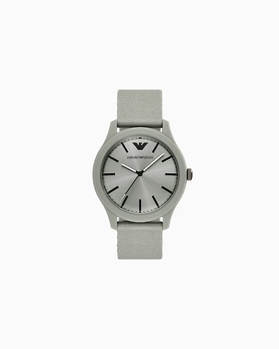 Emporio Armani -  Three-Hand Sand-Colored #tide ocean material® Nylon Fabric Watch, Man, Multicoloured, Size: TU