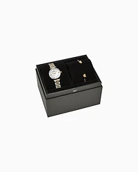 Emporio Armani -  Two-Hand Two-Tone Stainless Steel Watch and Bracelet Set, Woman, Multicoloured, Size: TU