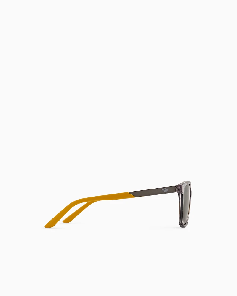 Emporio Armani - Children’s pillow-shaped sunglasses, Boy, Grey, Size: 49L