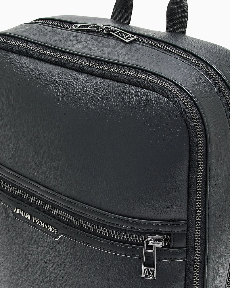 Square backpack with logo