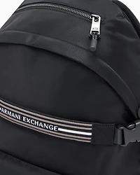 Backpack with logo stripe