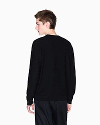 Striped viscose blend sweater