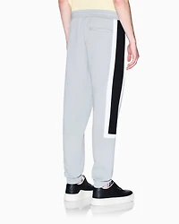 Jogger pants with contrasting stripes