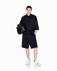 Loose fit shirt ripstop cotton