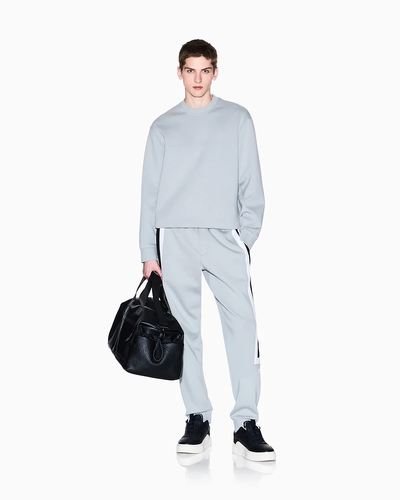 Crewneck cotton blend sweatshirt