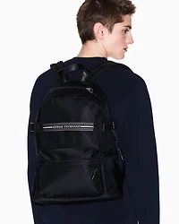 Backpack with logo stripe