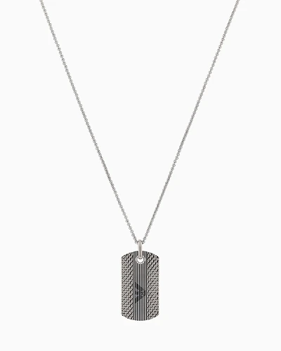 Emporio Armani -  Stainless Steel Dog Tag Necklace, Man, Multicoloured, Size: TU