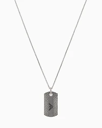 Emporio Armani -  Stainless Steel Dog Tag Necklace, Man, Multicoloured, Size: TU