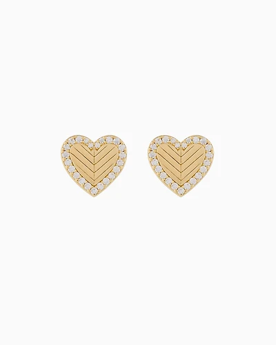Emporio Armani -  Gold-Tone Sterling Silver Stud Earrings, Woman, Multicoloured, Size: TU