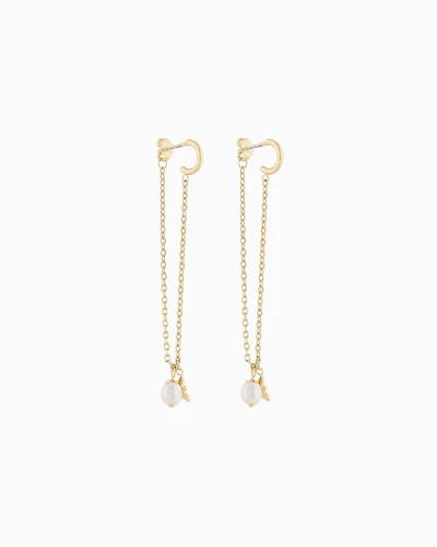 Emporio Armani -  Gold-Tone Brass Drop Earrings, Woman, Multicoloured, Size: TU
