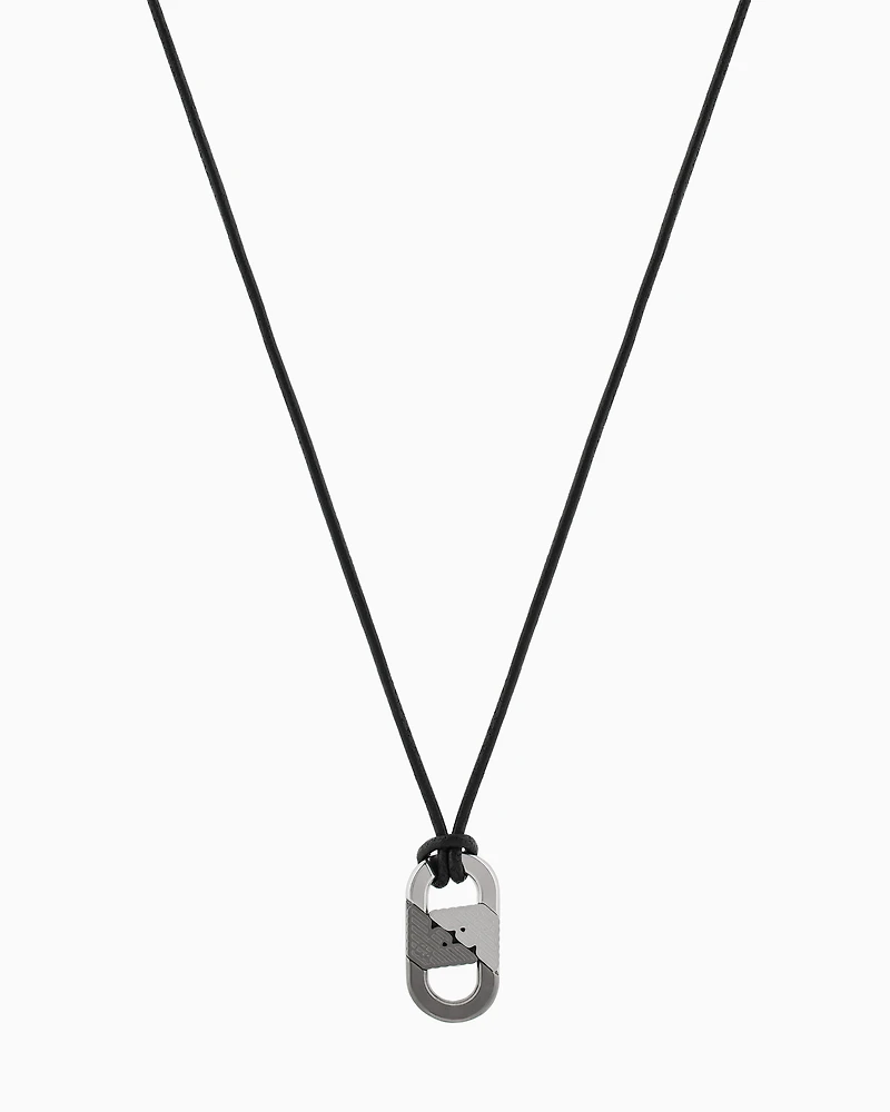 Emporio Armani -  Two-Tone Stainless Steel Pendant Necklace, Man, Multicoloured, Size: TU