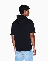 Short-sleeved sweatshirt with logo