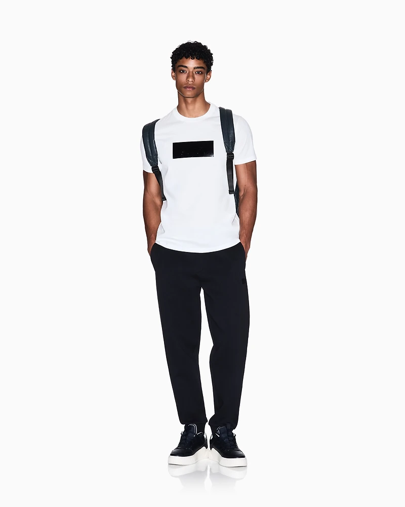 Regular fit t-shirt with vinyl logo print