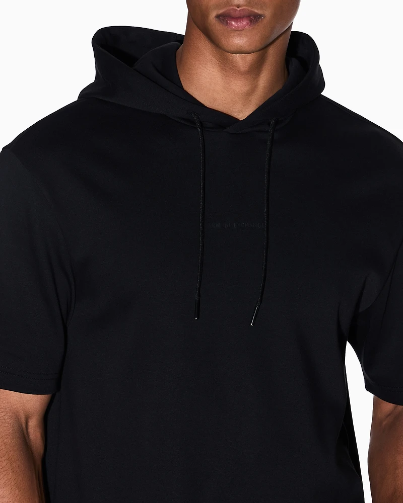 Short-sleeved sweatshirt with logo