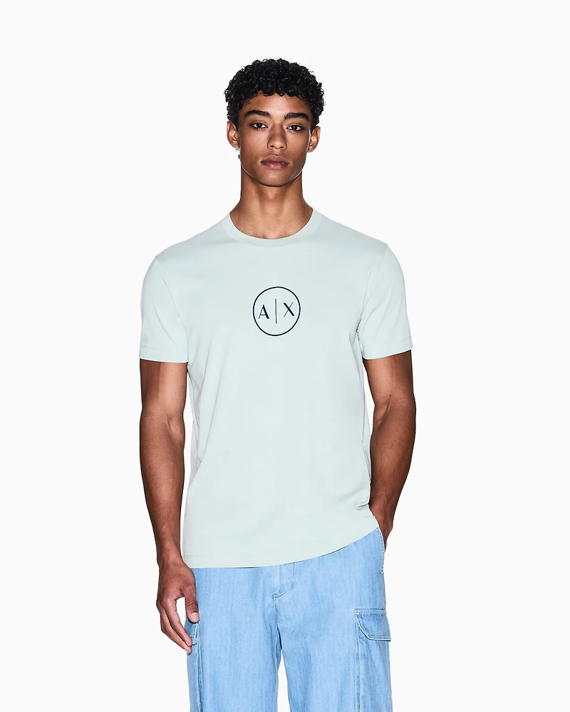 Regular fit T-shirt with round logo