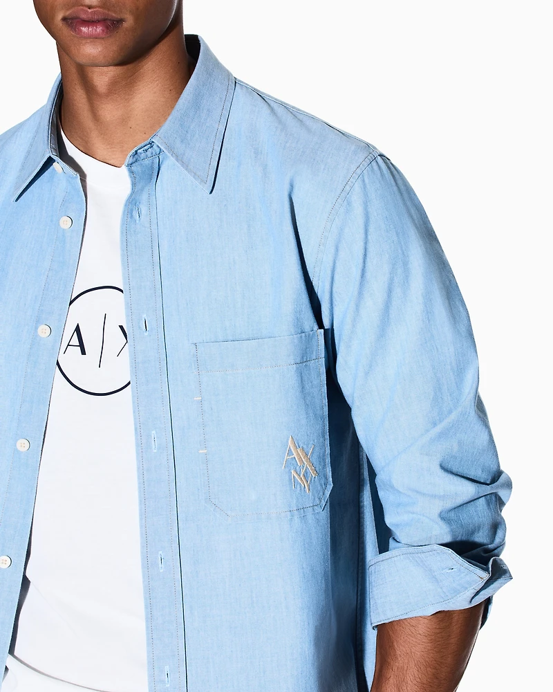Regular fit chambray shirt