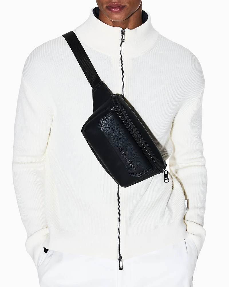 Hammered effect bum bag