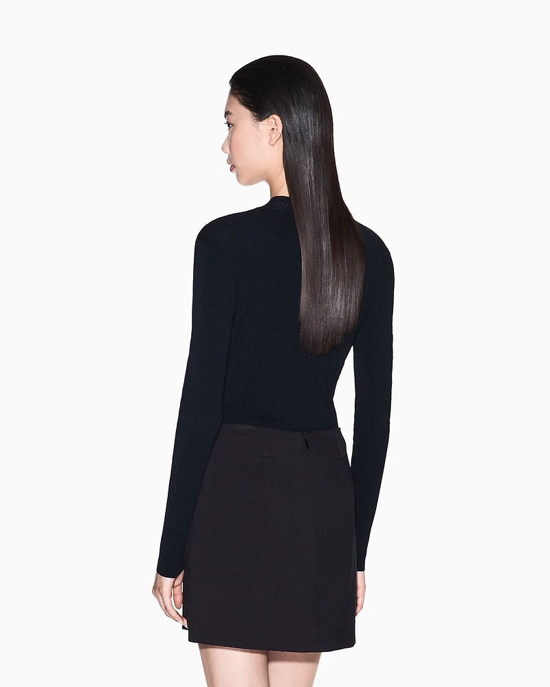 Wide rib sweater