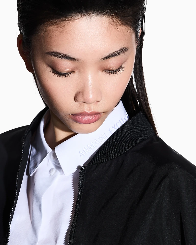 Cotton Blend Cropped Shirt