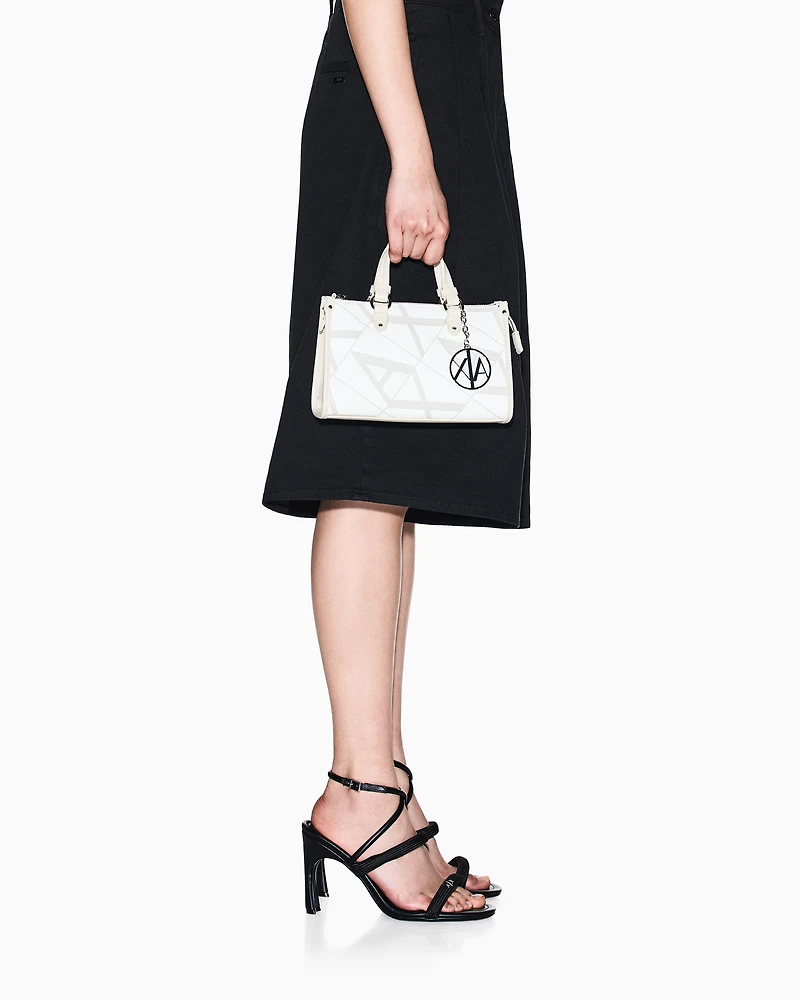 Handbag with maxi allover logo