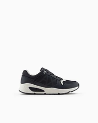 Sneakers with side logo and contrasting inserts