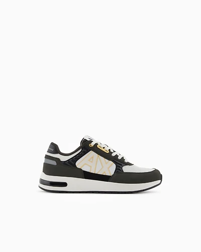 Sneakers with high sole and logo