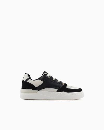 Oversized sneakers with contrasting inserts