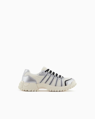 Sneakers with metallic inserts
