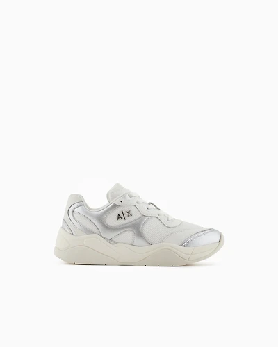 Sneakers with metallic inserts