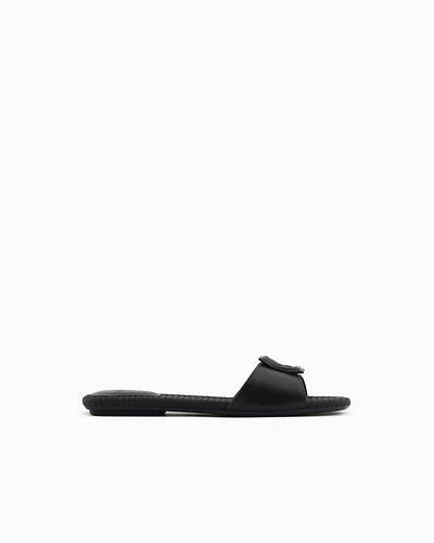 Slippers with band and logo