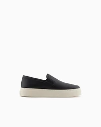 Smooth leather slip on