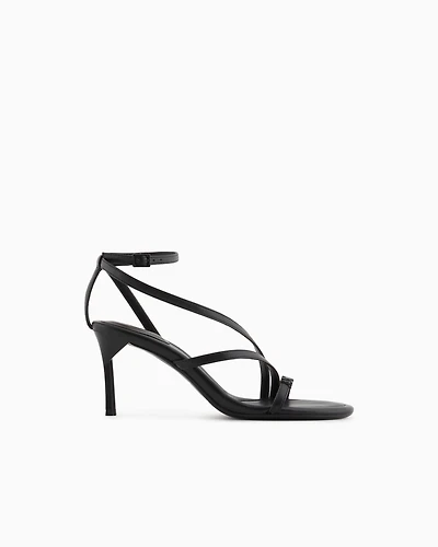 Heeled sandals with straps