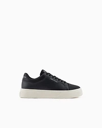 Hammered leather sneakers with contrasting back