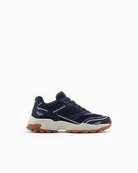 Mesh sneakers with oversized sole