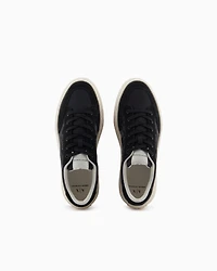 Sneakers with allover logo insert