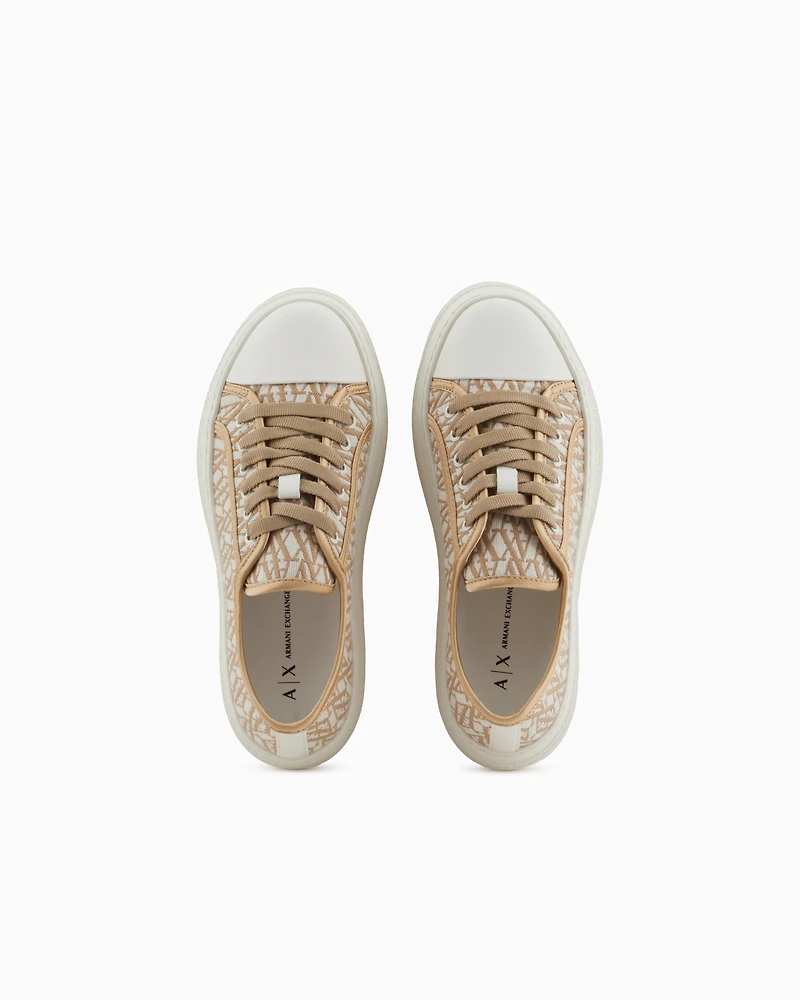 Sneakers with allover logo