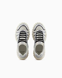 Sneakers with metallic inserts