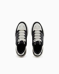 Oversized sneakers with contrasting inserts