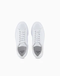 Leather sneakers with logo on the sole