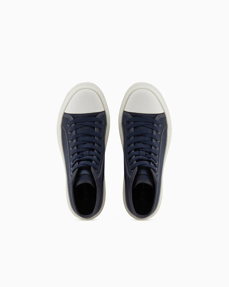 Canvas platform sneakers