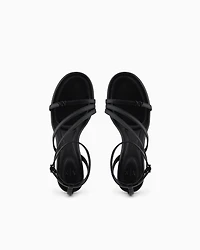 Heeled sandals with straps