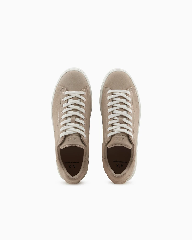 Leather sneakers with logo