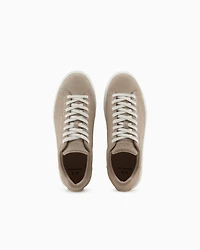 Leather sneakers with logo